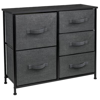 Dresser w/ 5 Drawers - Furniture Storage Tower Unit for Home, Bedroom