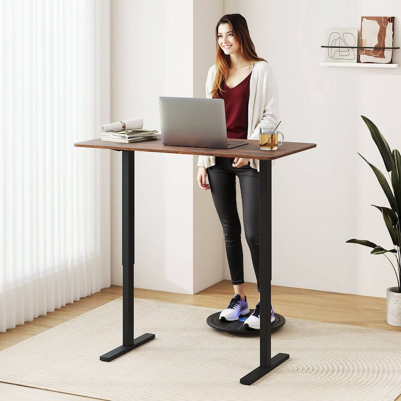 Costway 48" x 24" Sit to Stand Desk with 3 Memory Settings & - See Details