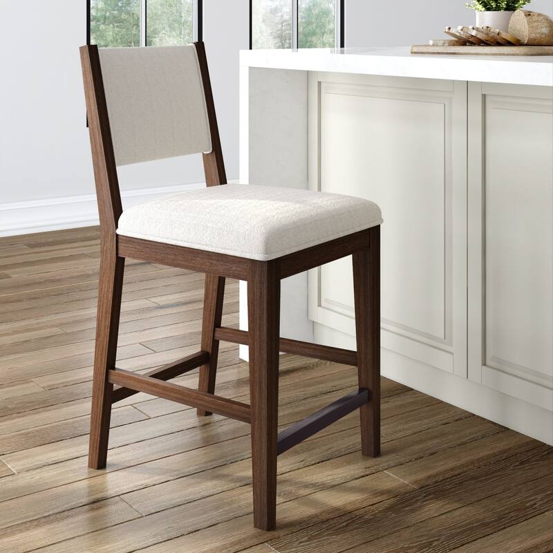 Plank and Beam Sereno Upholstered Counter Height Stool - Set of 2