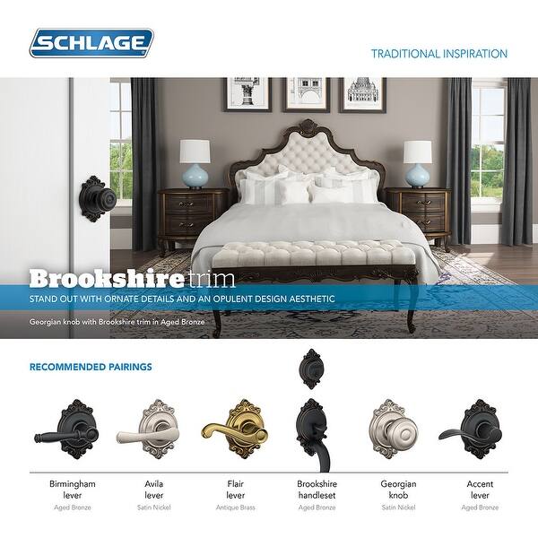 Schlage Brookshire Exterior OneSided Dummy Handleset Interior Side Bed Bath & Beyond 17771838