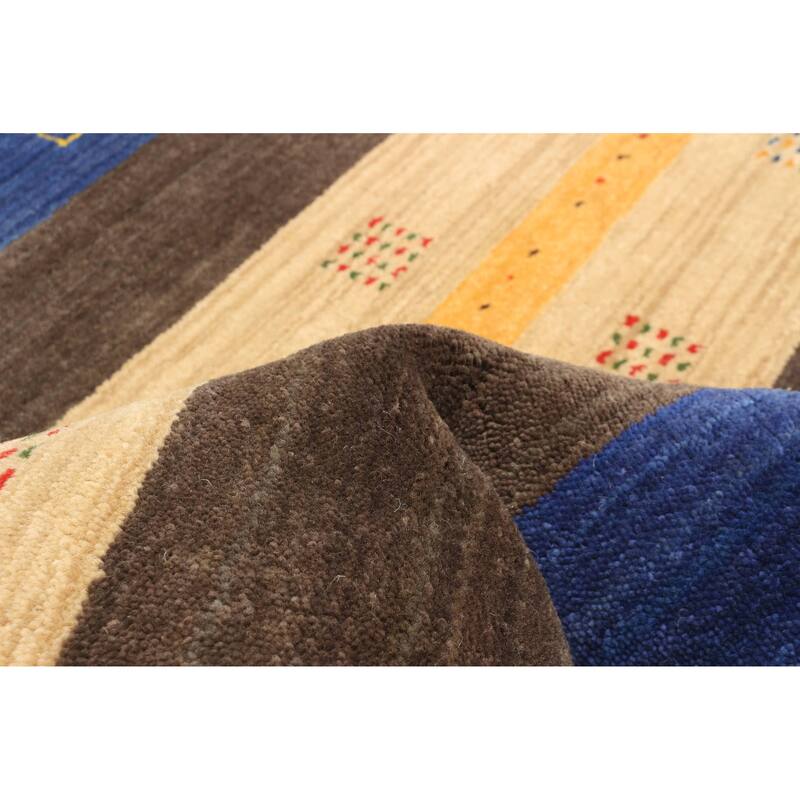 ECARPETGALLERY Hand Loomed Kashkuli Gabbeh Multi Color Wool Rug - 2'11 x 4'8
