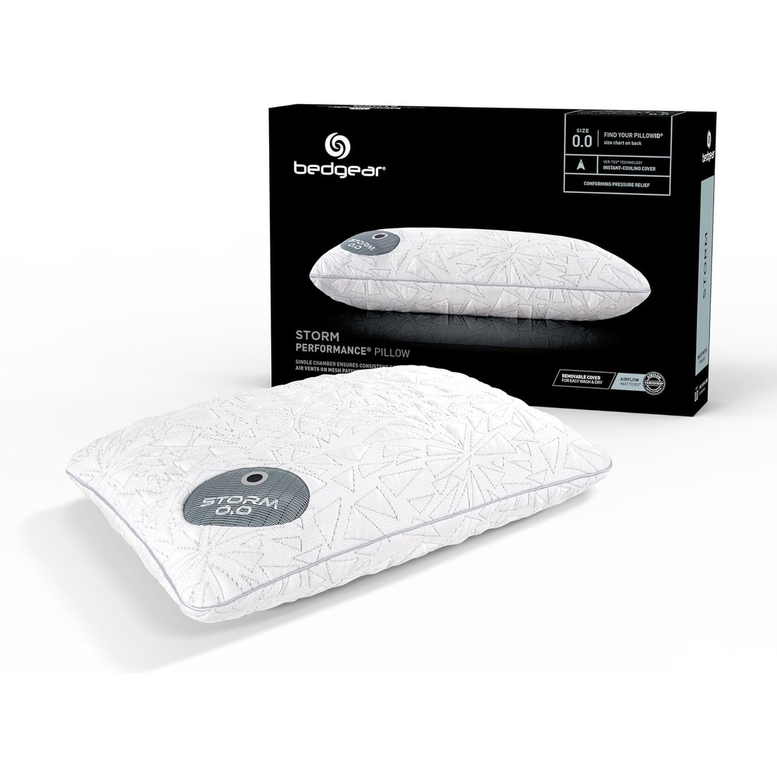 BEDGEAR Storm Performance Cooling Pillow Size 1.0 2.0 and 3.0 Medium Firm Bed Pillow for Hot Sleepers