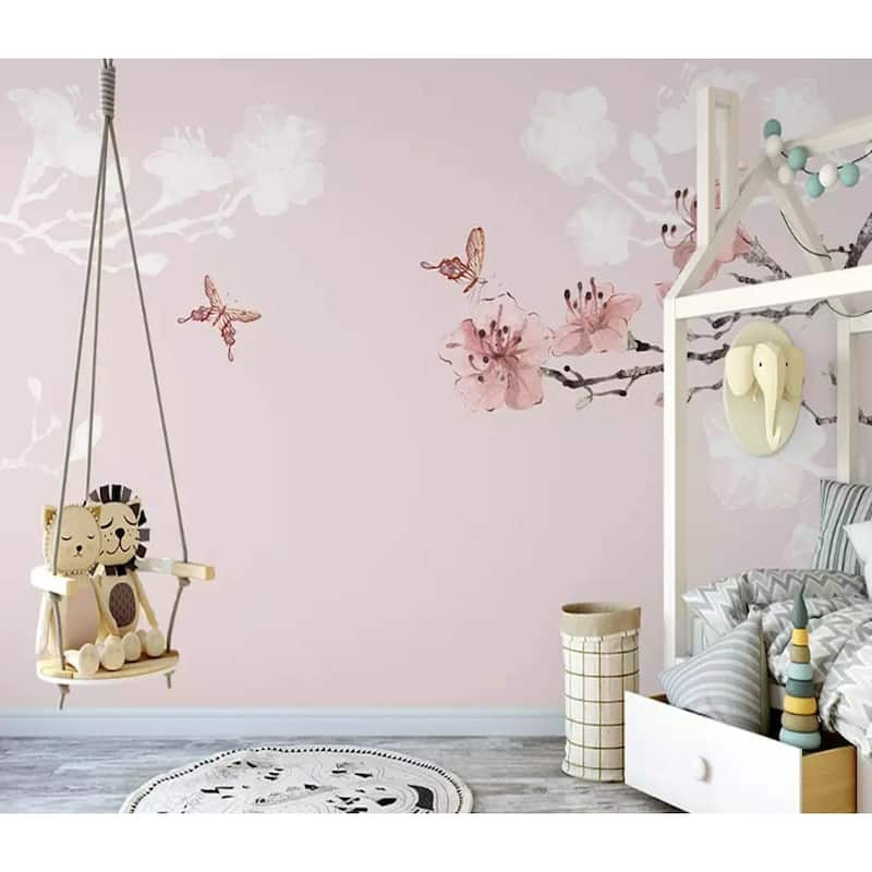 GK Wall Design Floral Cherry Blossom Sakura Flower Asiatic Removable Wallpaper