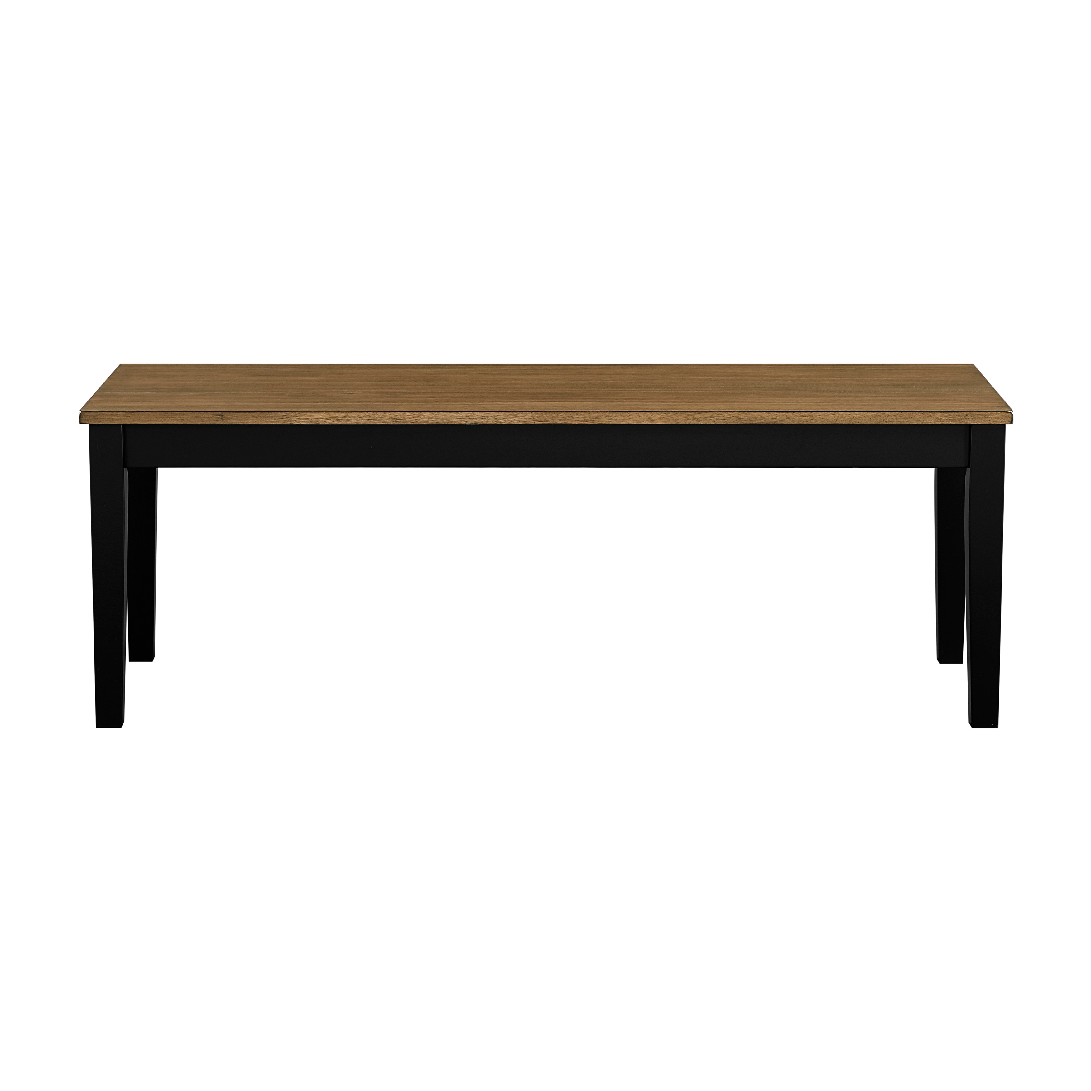 Two Tone Black Brown Finish Bench In Modern Farmhouse Style