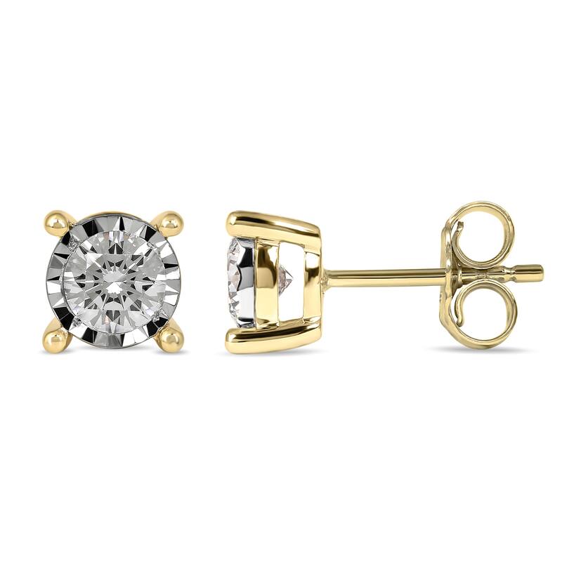 1/20ct - 3/4ct TDW Diamond Stud Earrings in Silver for Women