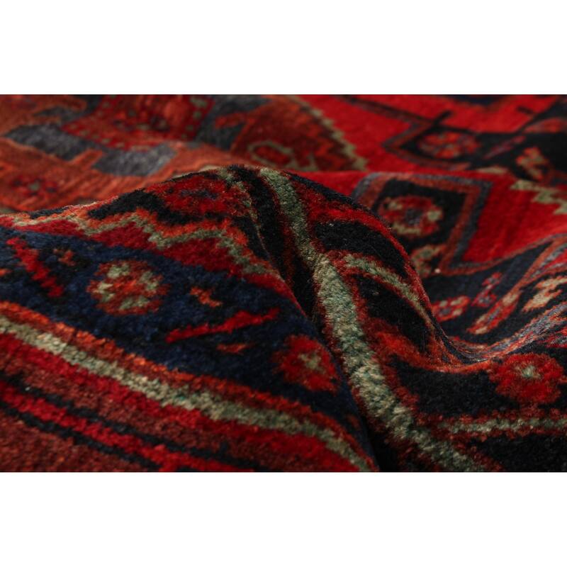 ECARPETGALLERY Hand-knotted Anadol Dark Red Wool Rug - 4'4 x 9'10
