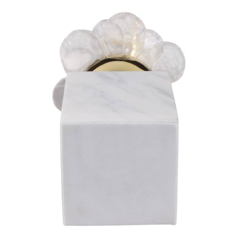 Marble Statue Elegant Floral Decorative Sculpture Object Home Decor