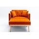 preview thumbnail 7 of 64, Velvet Upholstered Tufted Living Room Sleeper Sofa Chair With Rose Golden feet