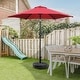 preview thumbnail 6 of 101, Autlaycil 7.5FT Solar Patio Umbrella with Base and Tilt,Crank Red
