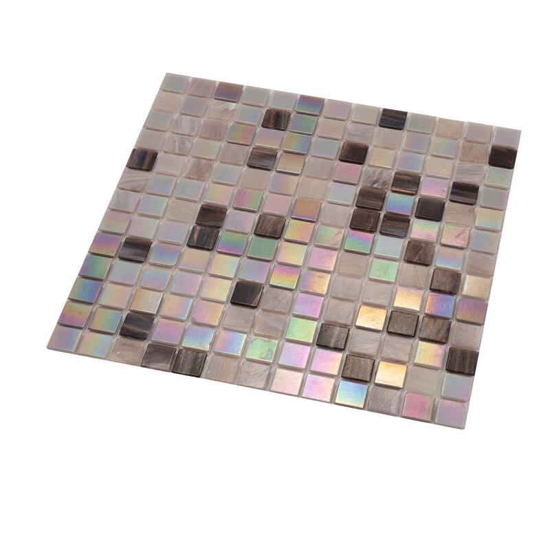 Apollo tile 12" x 12" Mingles Glossy Crepe Pink Glass Tile (20 sq ft/case) - 20 Pack
