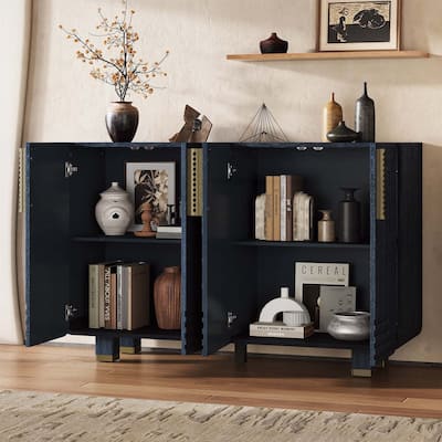 Retro Buffet Cabinet with Adjustable Shelves,for Dining,Kitchen,and Living Room
