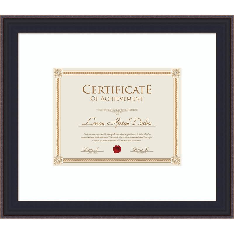 Havana Black Bronze Picture Frame, Photo Frame - 17x14.5 Matted to 11x9