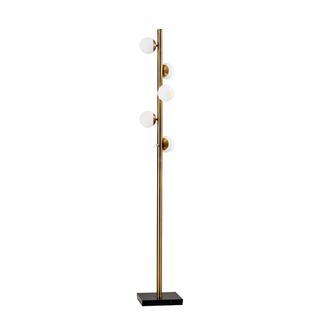 Adesso Doppler Antique Brass LED Tree Lamp