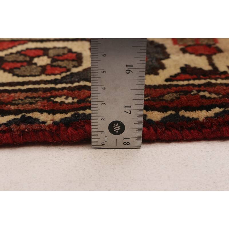 ECARPETGALLERY Hand-knotted Andelz Red Wool Rug - 3'7 x 10'3