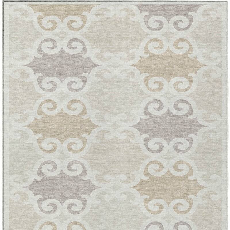 HomeRoots Trellis Transitional Rectangle Outdoor Rug