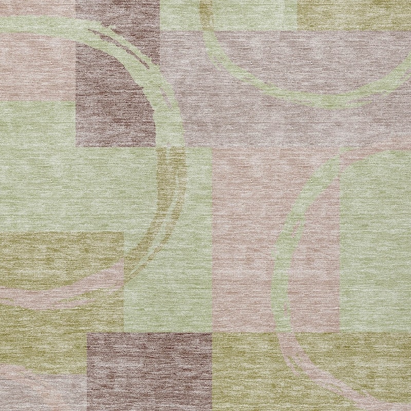 HomeRoots Abstract Modern Rectangle Outdoor Rug