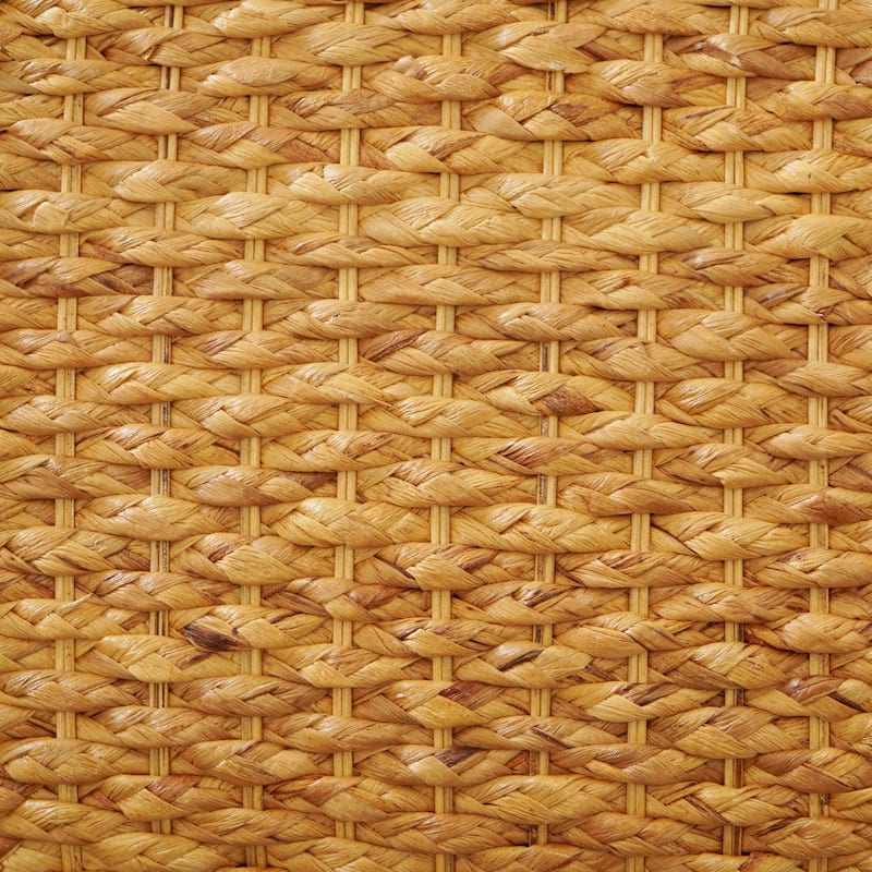 M4H Valencia Solid Wood Natural Water Hyacinth Indoor Bench