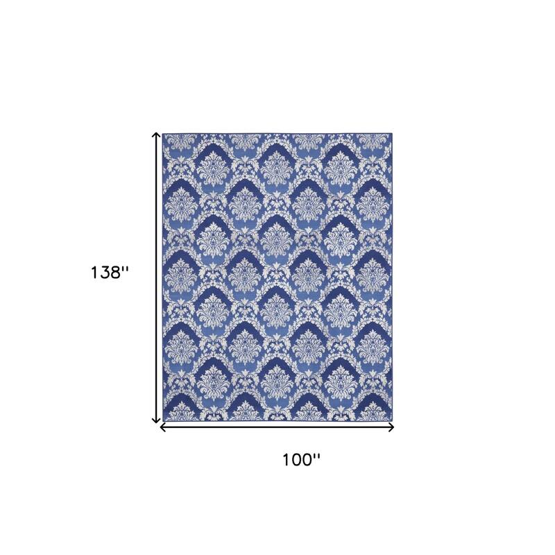 Hocu Power Loomed Distressed Non Skid Stain Resistant Area Rug By HomeRoots - 138' X '100' X '0.39