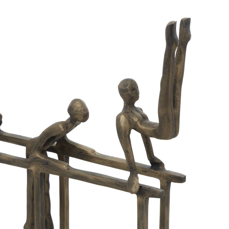 Aluminum Metal Dancer Sculpture - Gold - Roche River Decor