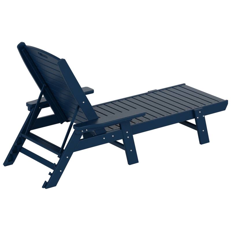 Laguna Hdpe All Weather Outdoor Patio Pool Reclining Chaise Lounge (Set Of 2)