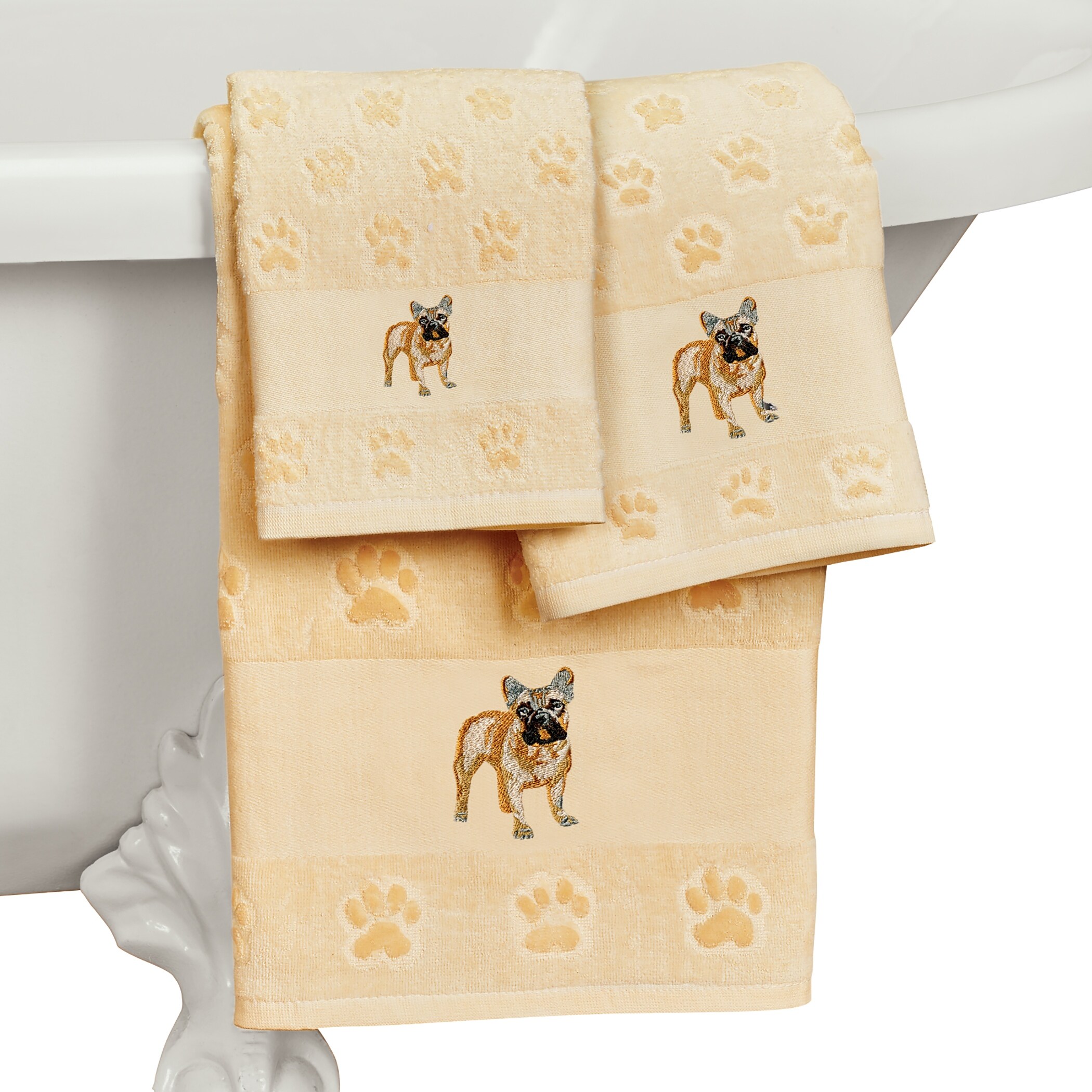 Embroidered dog towels top