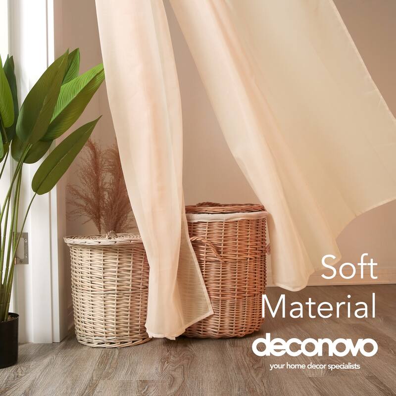 Deconovo Sheer Voile Curtain (2 Panel)