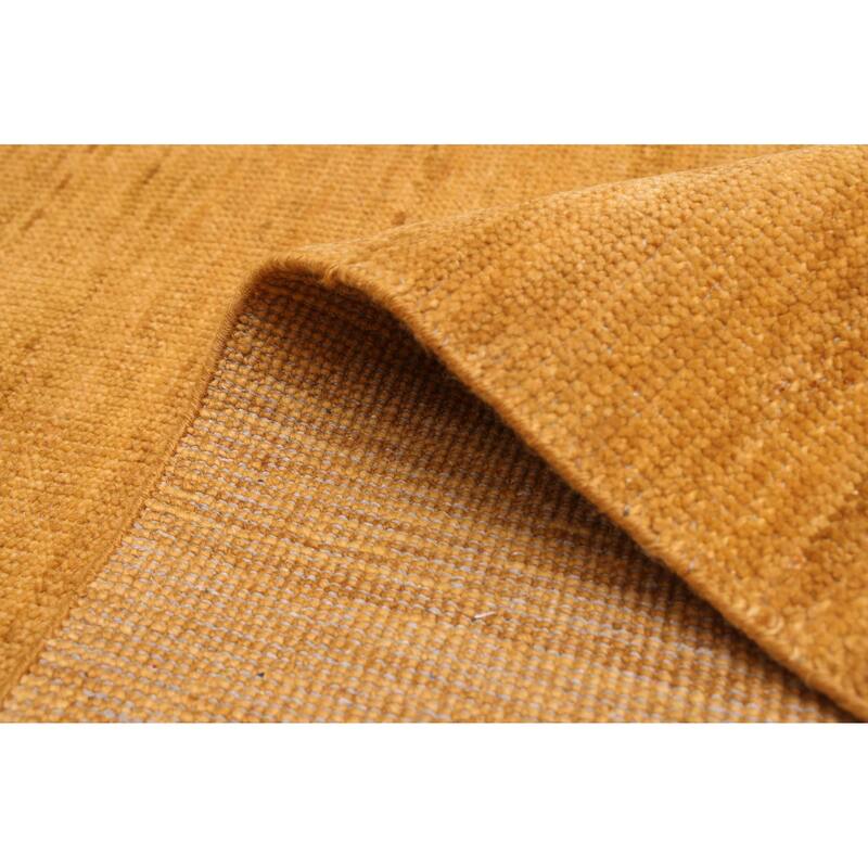 ECARPETGALLERY Hand-knotted Pak Finest Gabbeh Dark Gold Wool Rug - 9'0 x 12'2