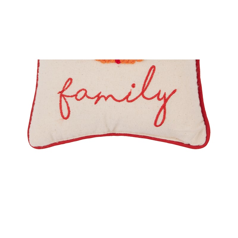 Family Presents French Knot Throw Pillow
