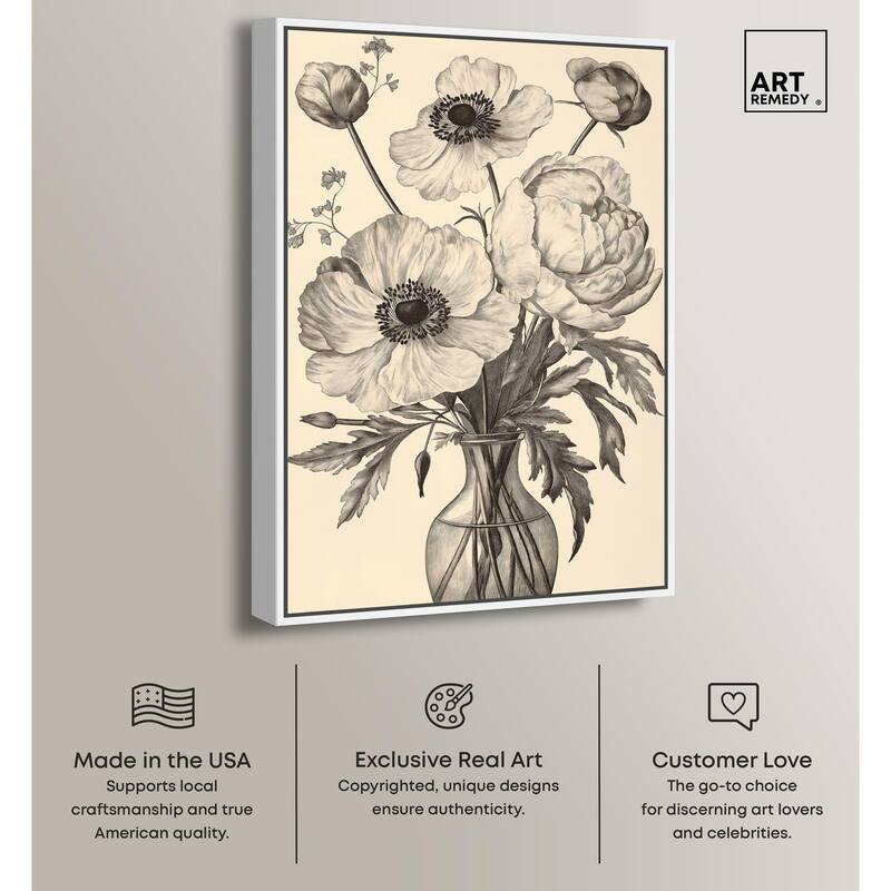 Vase of Vellum Canvas by Art Remedy