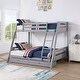 preview thumbnail 2 of 7, Grey Twin over Twin/ Full Bunk Bed with Underbed Drawers