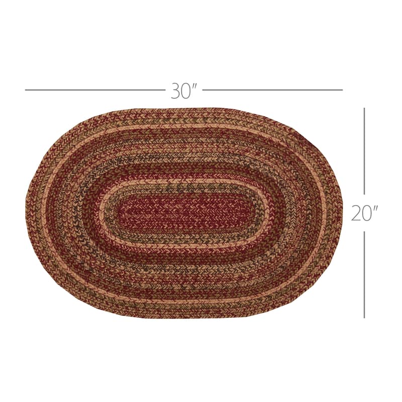 Cider Mill Jute Rug Oval w/ Pad 20x30 - 20" x 30"