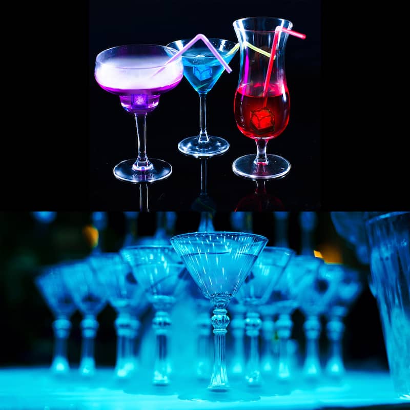 Set of 12 Light Up Ice Cubes for Drinks - Water-Activated, Color-Changing LED Cube Lights by Lavish Home (Multicolor)