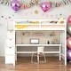 preview thumbnail 2 of 22, Kid-Friendly Design Full Size Loft Bed with Desk and Drawers