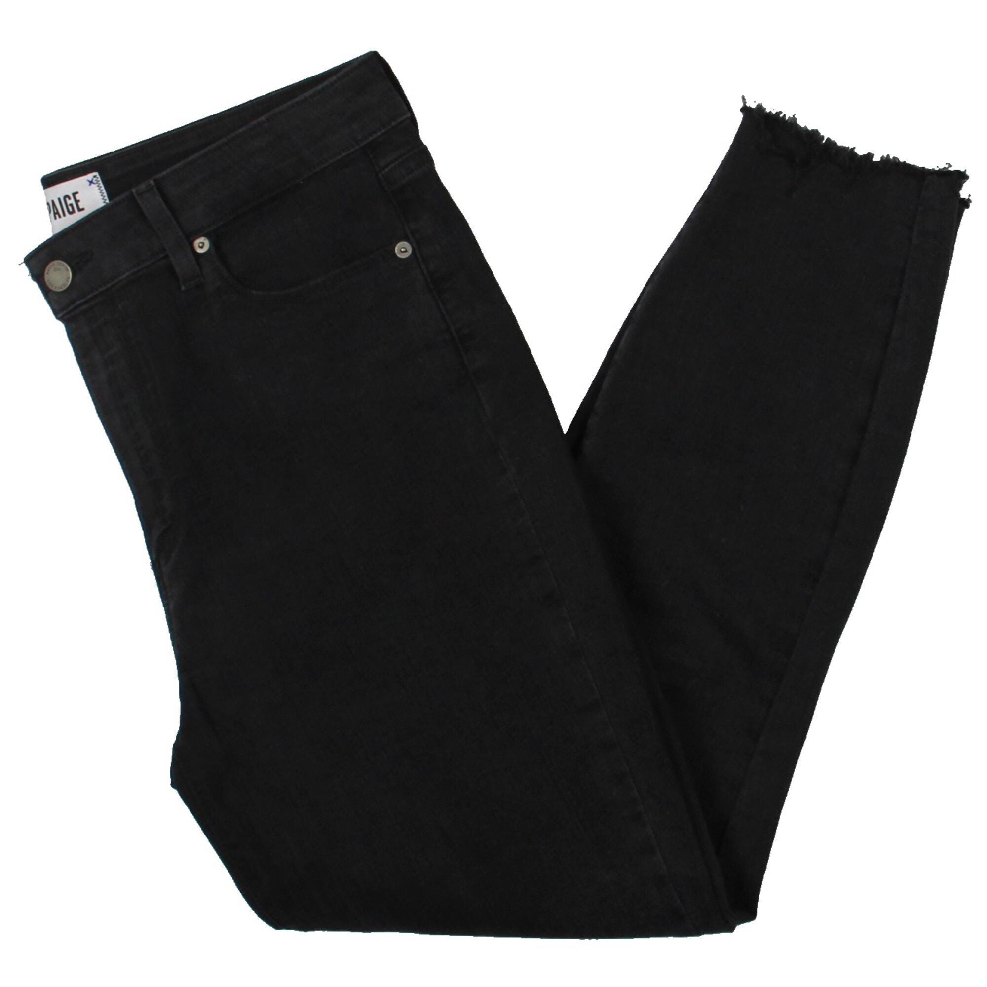 black cropped jeans womens