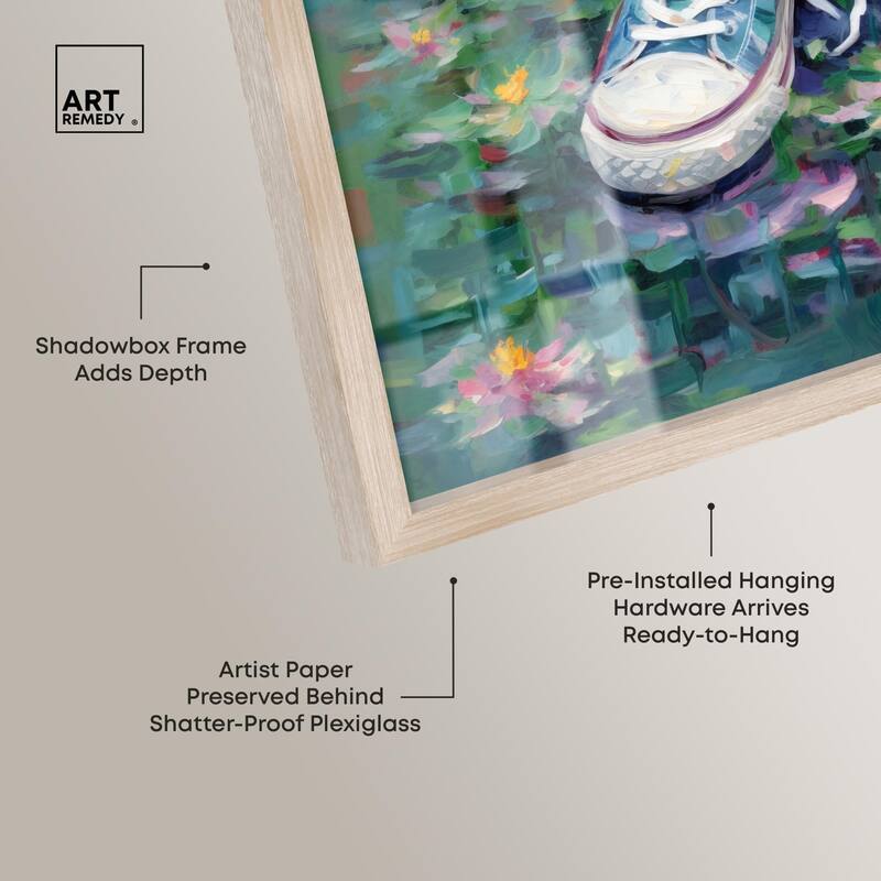 Lily Pad Sneakers II Shadowbox by Art Remedy