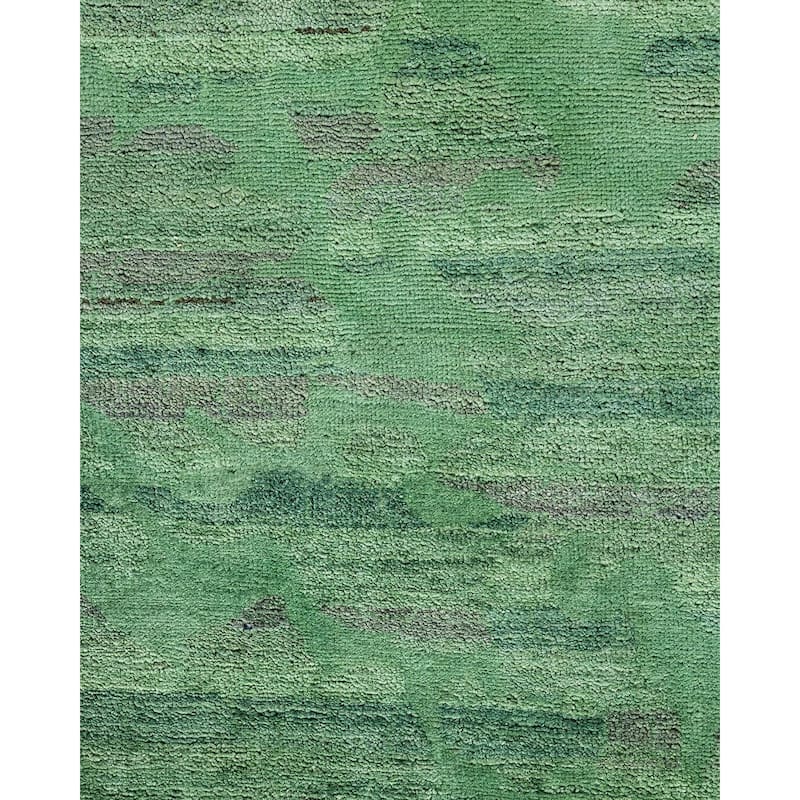Vibrance, One-of-a-Kind Hand-Knotted Area Rug - Green, 6' 1" x 9' 1" - 6' 1" x 9' 1"