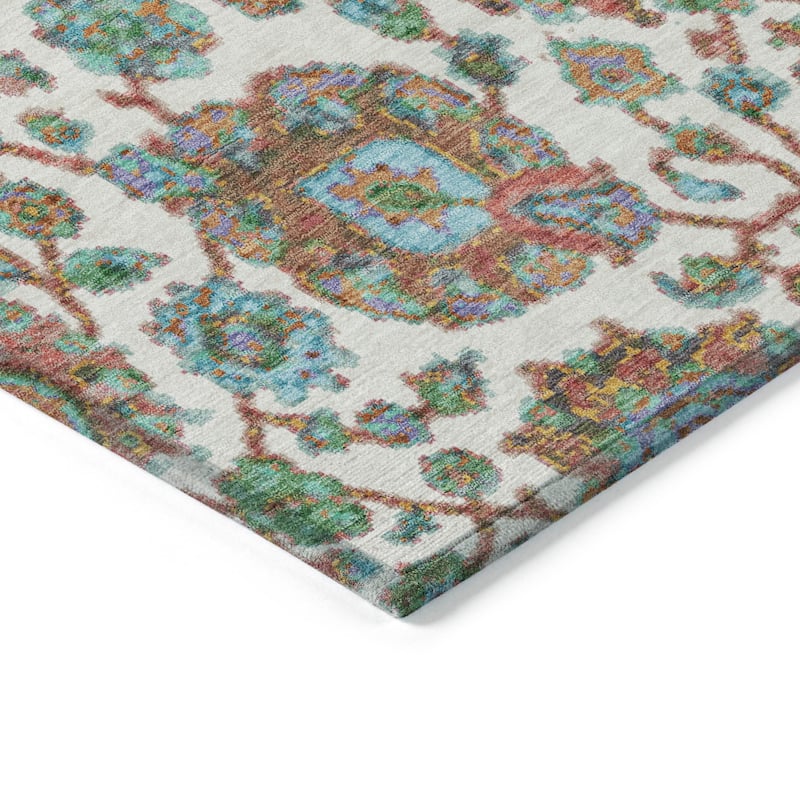 Machine Washable Indoor/Outdoor Traditional Farmhouse Chantille Rug