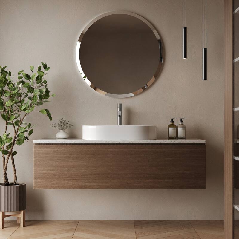 Modern Single Hole Bathroom Faucet,Deck Mount Sink Faucet