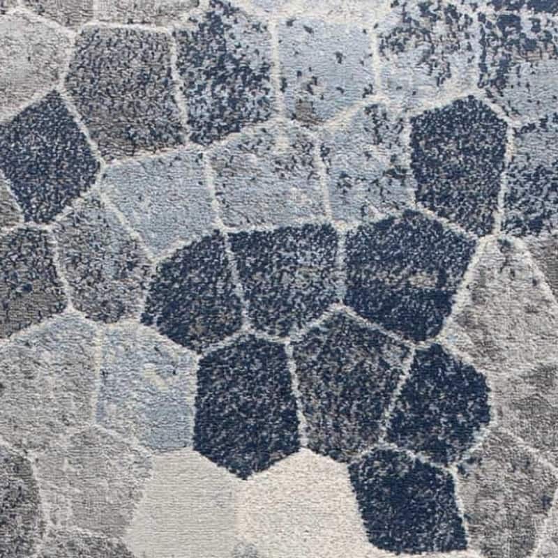 HomeRoots Cobblestone Contemporary Square Area Rug