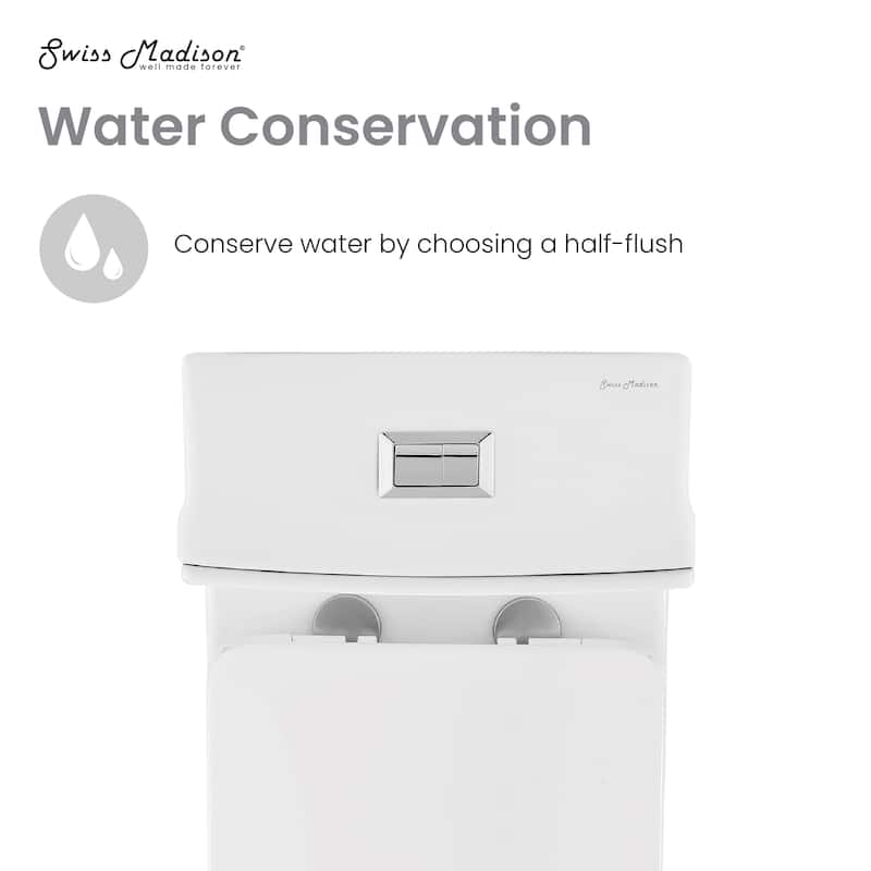 Bastille One Piece Square Toilet Dual Flush 1.1/1.6 Gpf With 10" Rough In - 27.15" x 14.75" 29.15"
