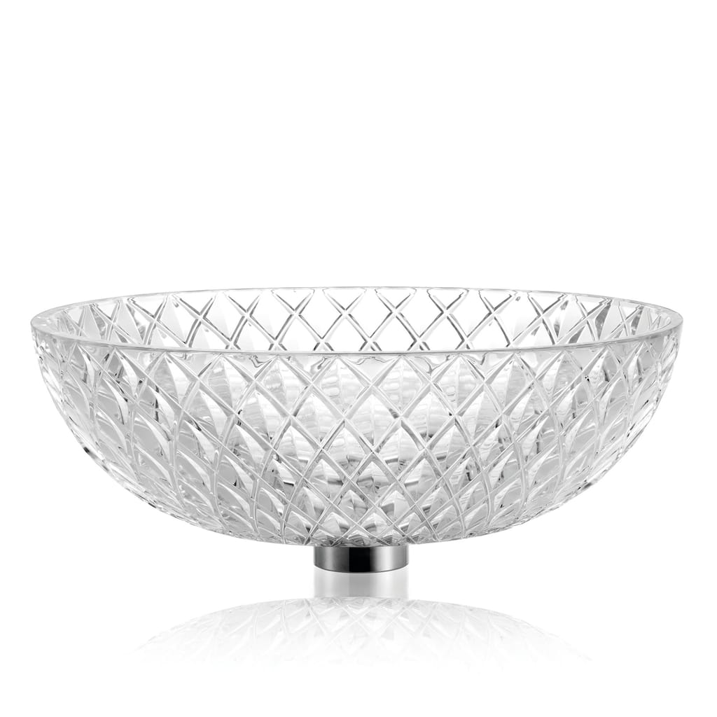 WS Bath Collections Crystal 730 Glamorous 16-1/8" Oval Glass Vessel