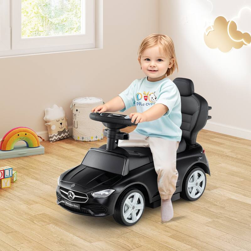 Costway Kids Ride on Push Car Mercedes-Benz Licensed 3-in-1 Sliding