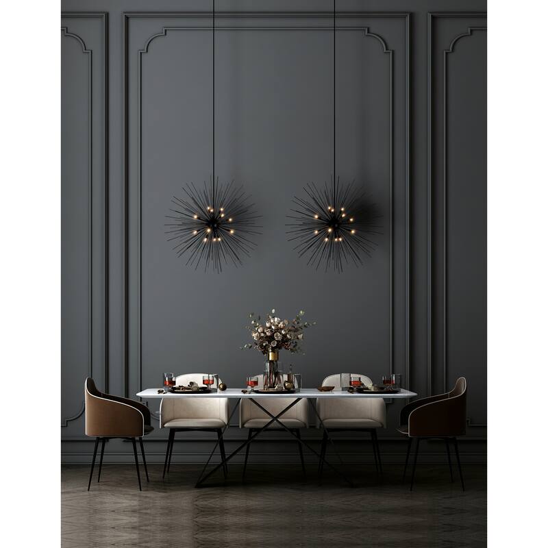 Savannah 14 Light 40in Black Chandelier