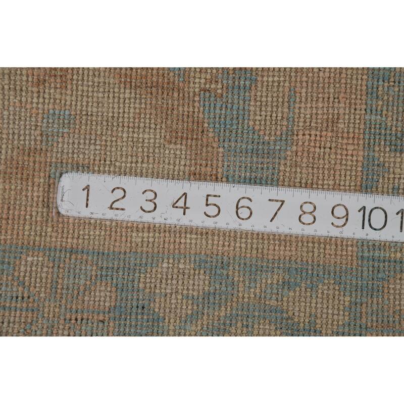Vegetable Dye Transitional Oushak Turkish Rug Hand-Knotted Wool Carpet - 8'11"x 11'11"