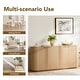 preview thumbnail 5 of 16, 70-inch Wide Modern Sideboard Cabinet with Semi-Cylindrical Columns