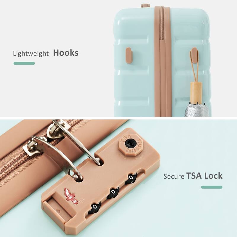 3-Piece TSA Lock Travel Luggage Set by Harper&Bright Designs