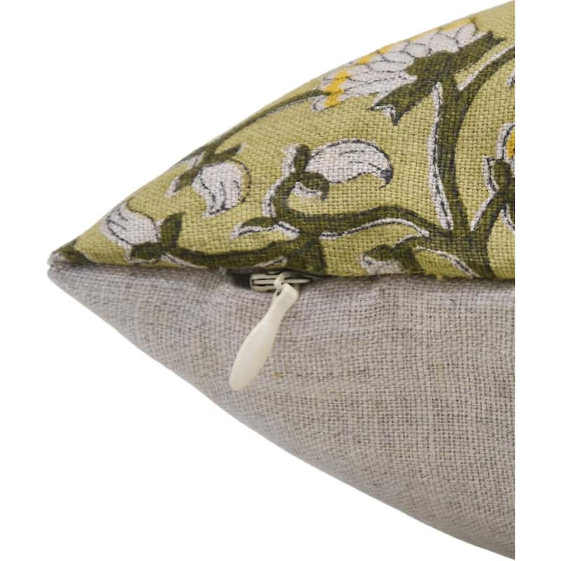 Fabdivine Linen Outdoor Sofa Block print pillow Cover