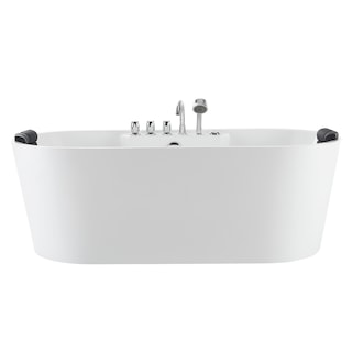 67" X 30" Center Drain Freestanding Whirlpool Bathtub With Faucet