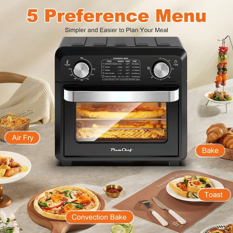 Compact Air Fryer Toaster Oven 11QT, 2-Slice Toast, Countertop Oven