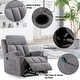 preview thumbnail 13 of 31, Manual Recliner Massage and Heating Chair Sofa with 2 Cup Holders Breathable Fabric